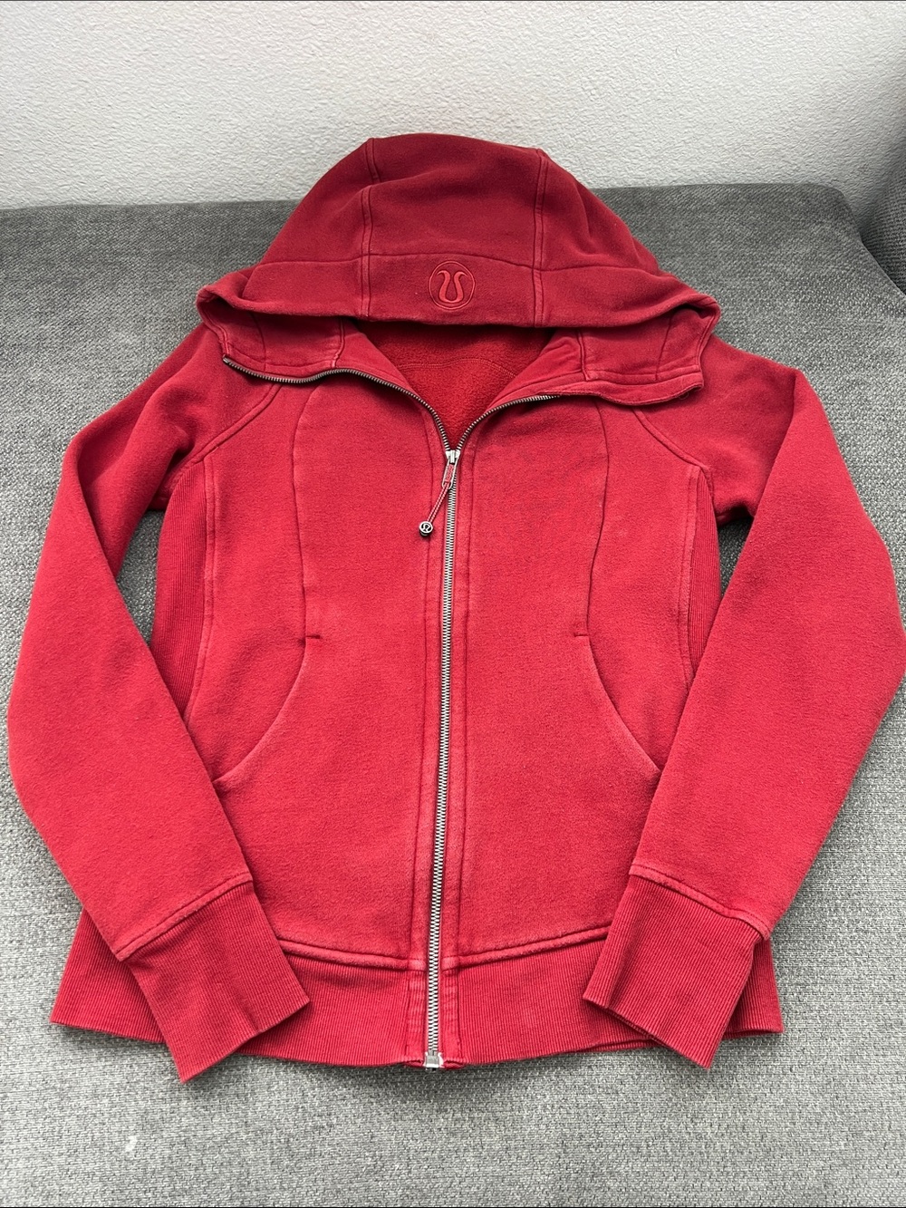 lululemon athletica Red Full‑Zip Hooded Sweatshirt